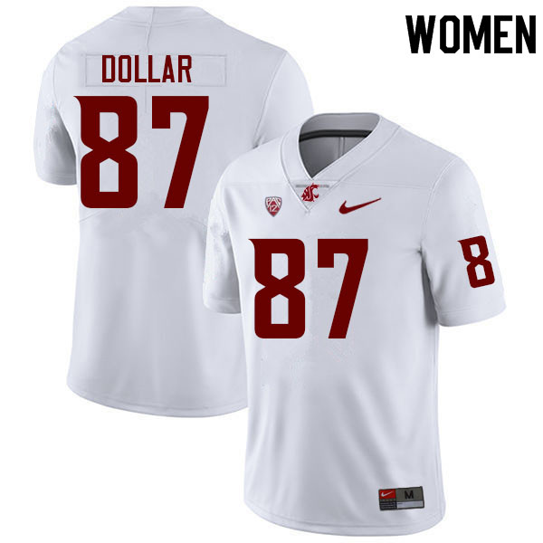 Women #87 Andre Dollar Washington State Cougars College Football Jerseys Sale-White - Click Image to Close